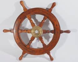 גלגל הגה עץ עבודת יד